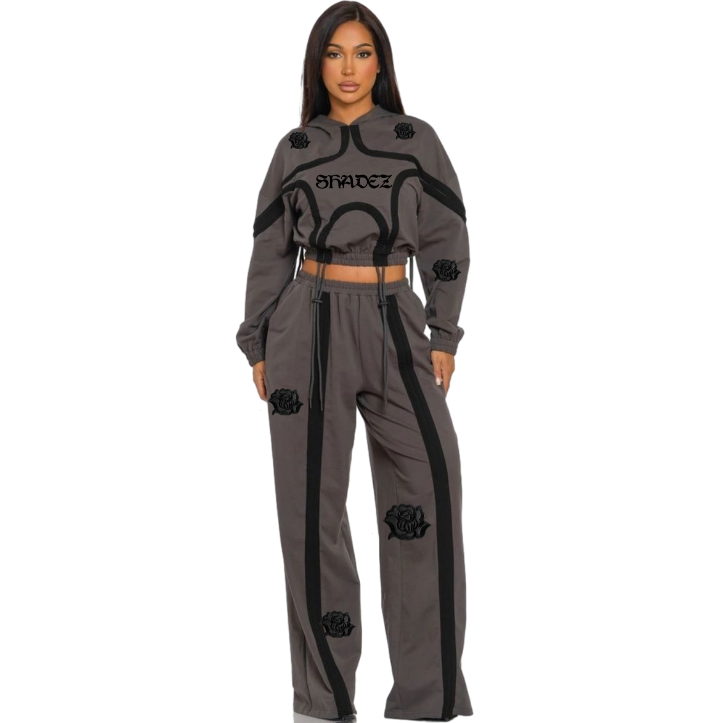 SHADEZ™ Black Rose Tech Tracksuit